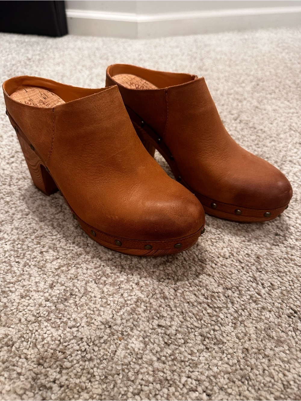 Kork-Ease Leather Studded Clogs *Never Worn*